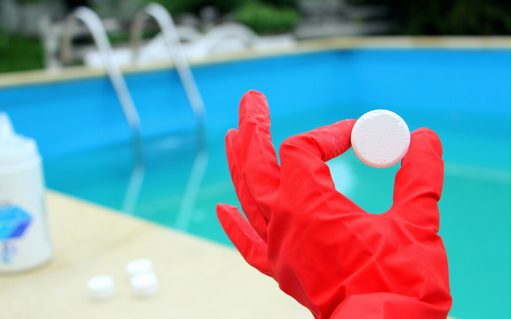 Add Chlorine Tablets to Your Pool