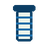 Icon showing brushing frees debris for the pool filter