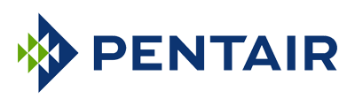 Pentair brand logo featuring a blue geometric mark and the word PENTAIR in blue