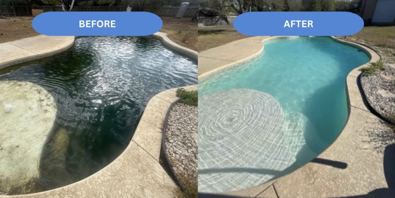 Professional Green to Clean pool recovery near Frisco TX